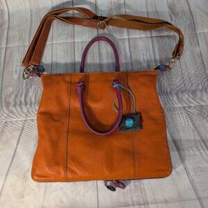 GABS Women's Brown Leather G3 Shoulder Bag Made in Italy